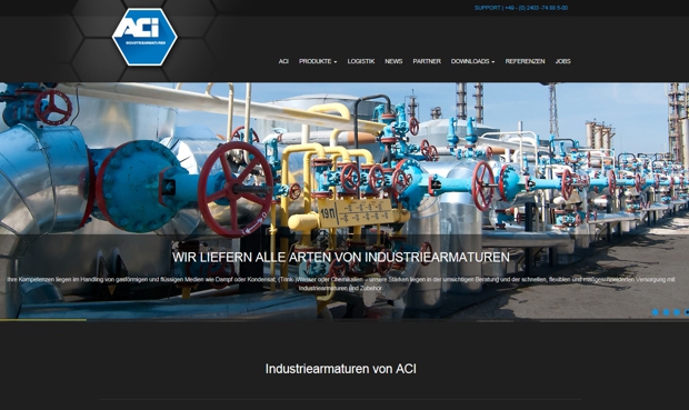 ACI Industriearmaturen Homepage überarbeitet