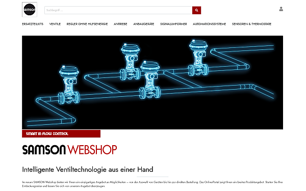 SAMSON startet Webshop für Komponenten und Ersatzteile in Deutschland